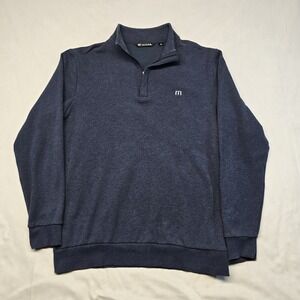 Travis Mathew 1/4 Zip Pullover Men Size Medium Blue